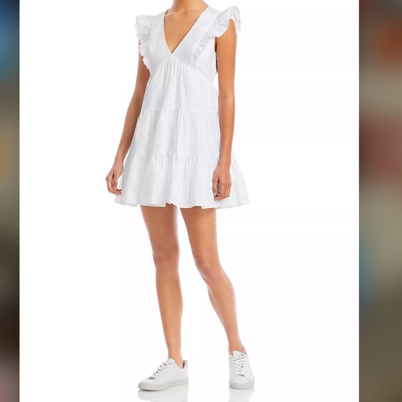 Aqua Ruffled Mini Dress - Picture 5 of 14